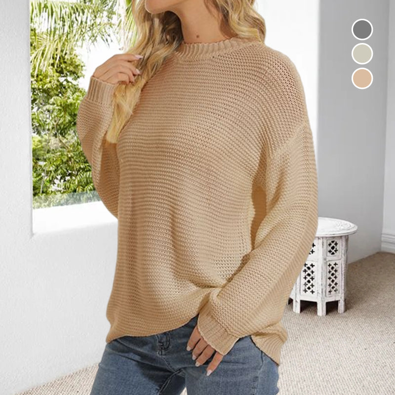 Solid Color Stylish Pullover Sweater