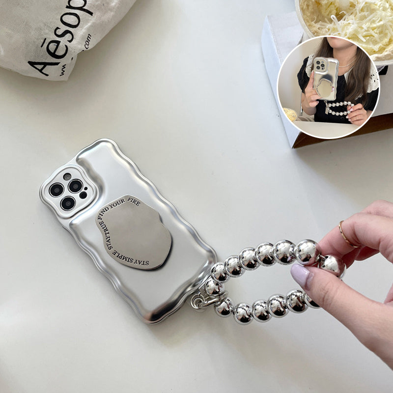 Matte Silver Ball Bracelet Air Cushion Case for iPhone