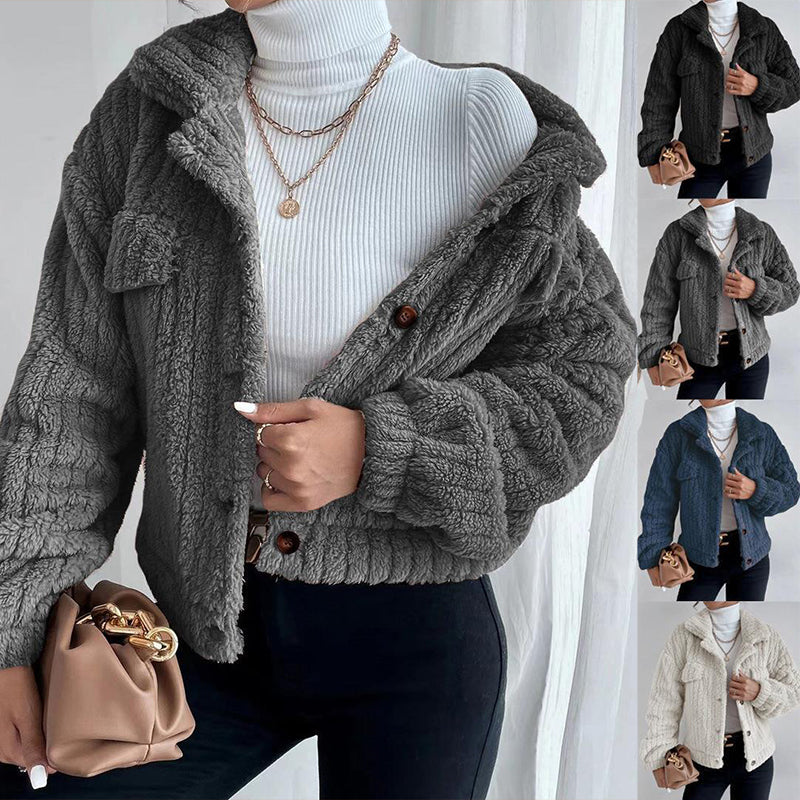 Lapel Plush Jacket