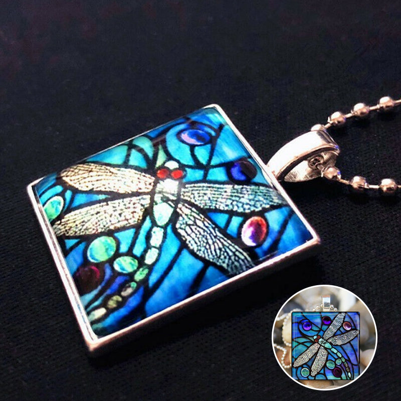 Insect Glass Pendant Necklace
