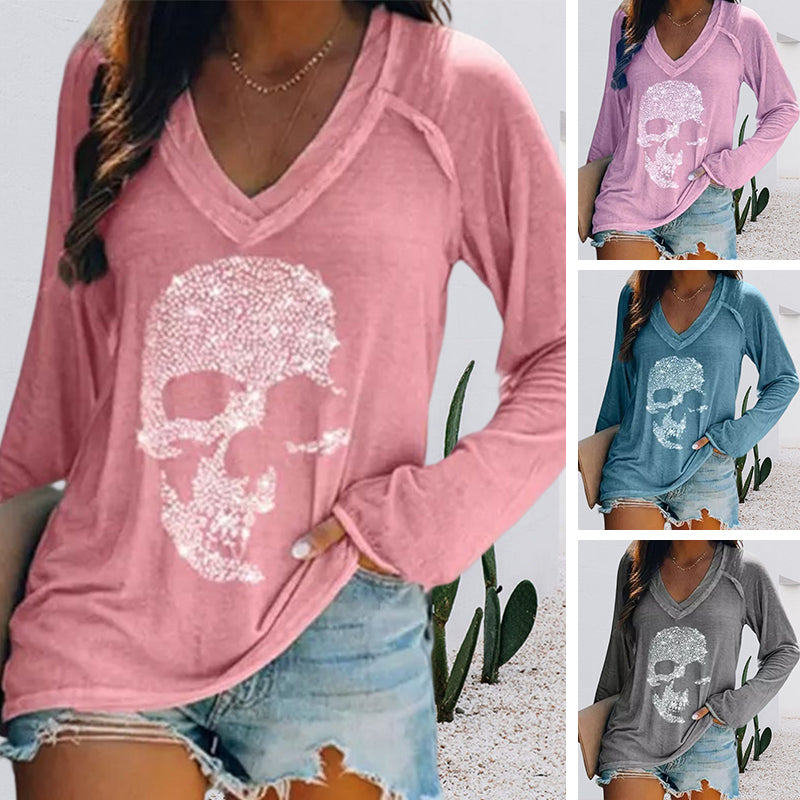 Retro Skull Long Sleeve Shirts