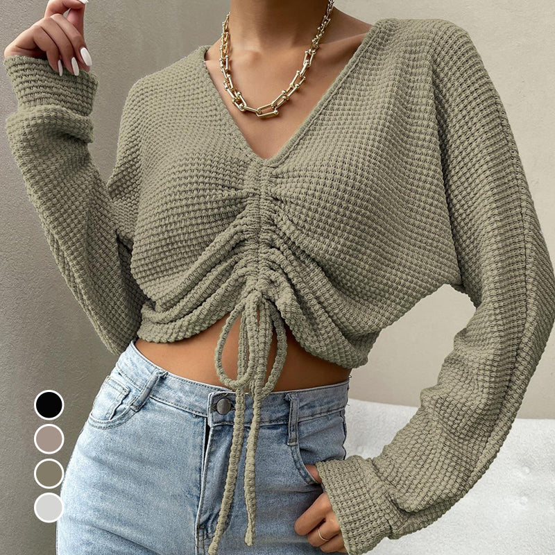 Knitted Drawstring T-shirt