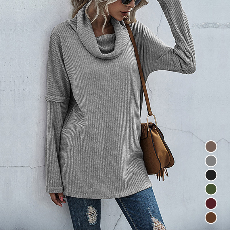 Pile-neck Sweater