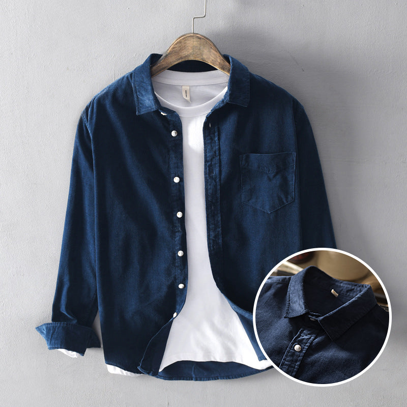 Men's Casual Solid Button Up Shirts