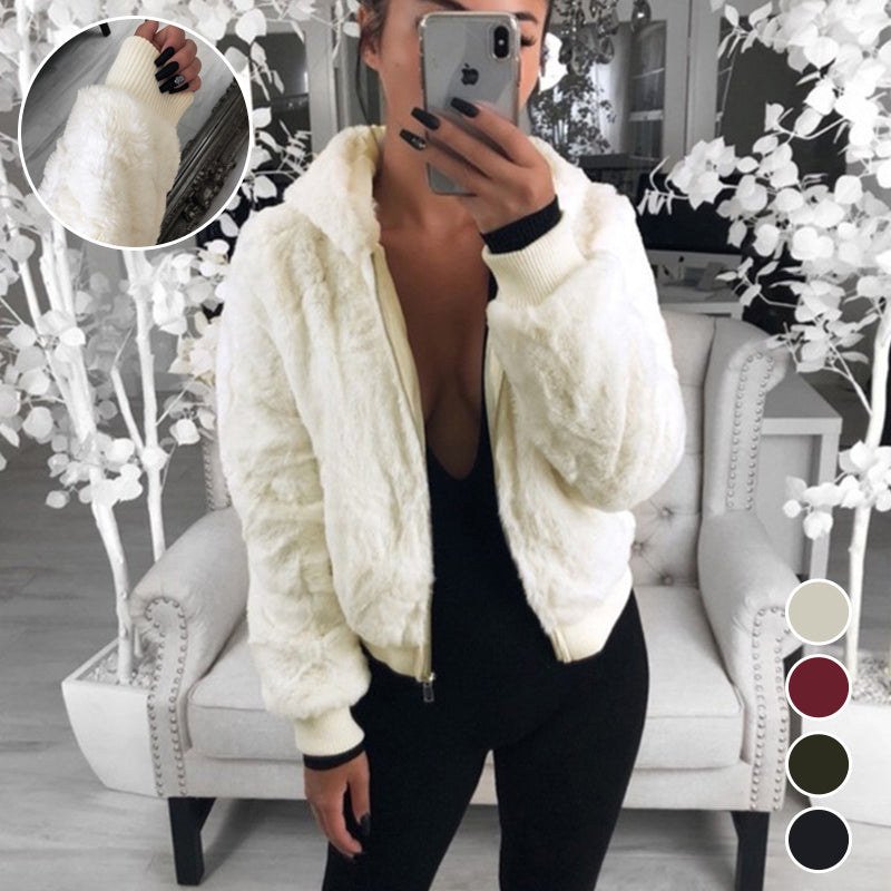 Hooded Plush Jacket