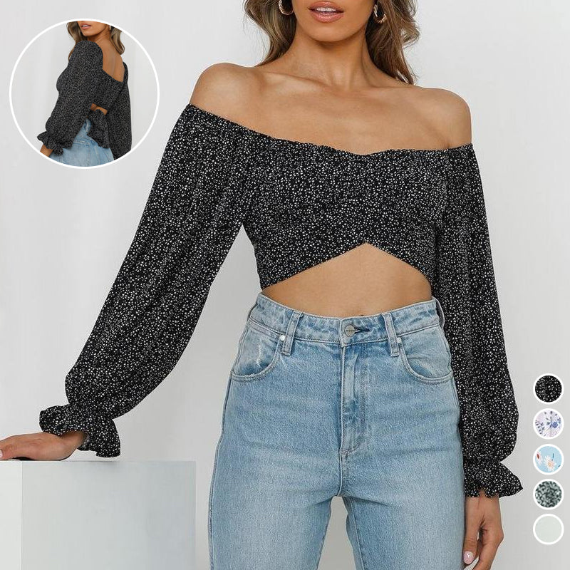 Off-the-shoulder Strappy Crop Top