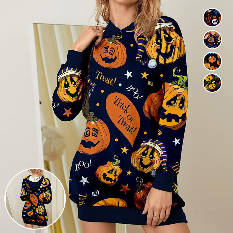 Pumpkin Digital Print Hoodie