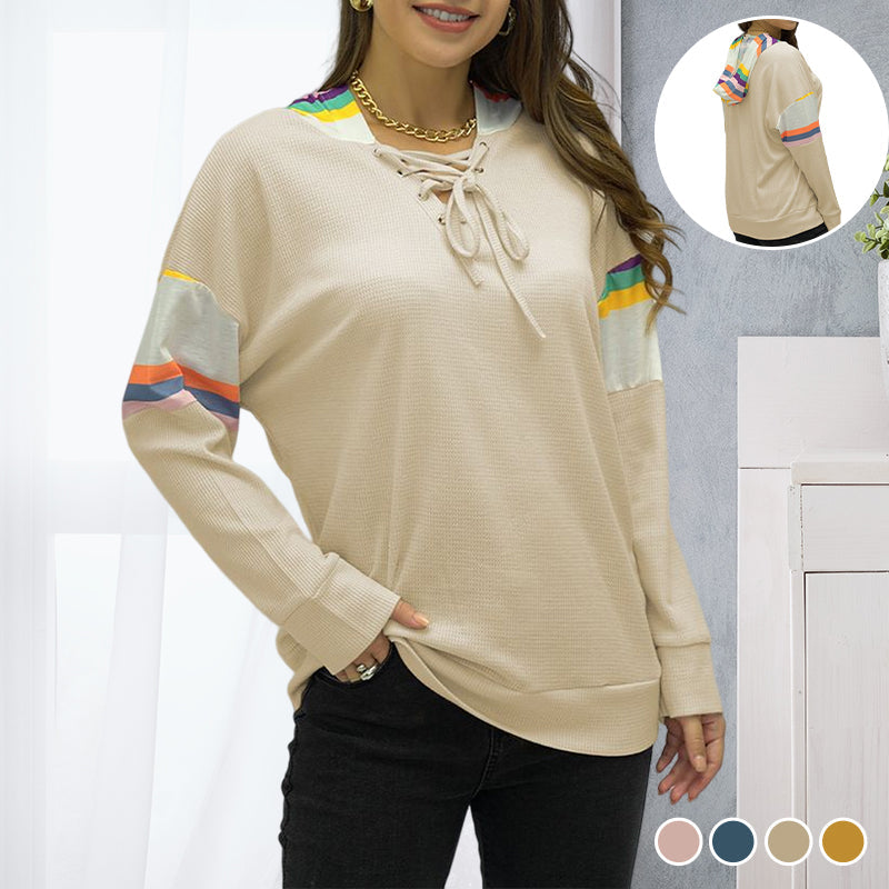 Hooded Zip Colorblock T-Shirt