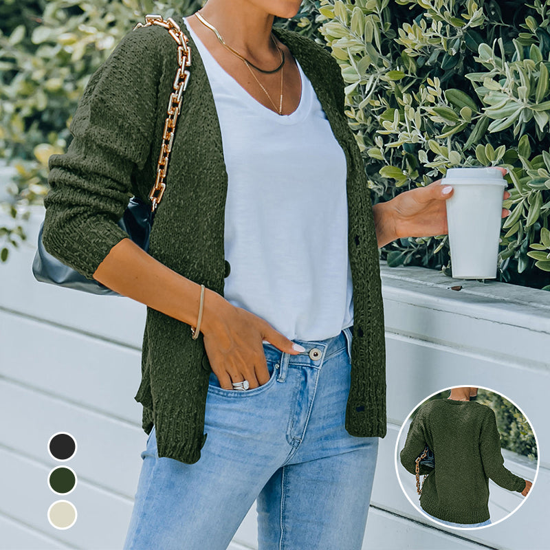 V-neck Knitted Cardigan