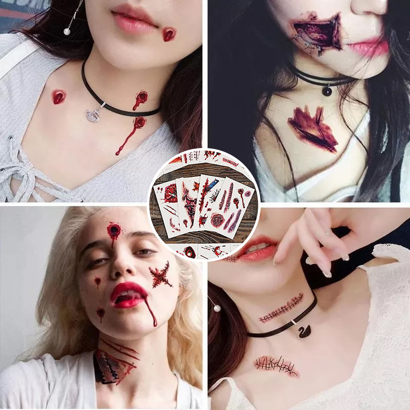 Halloween Scar Tattoo Sticker