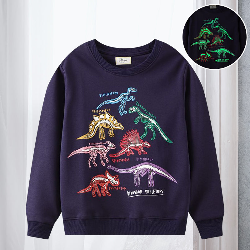 Luminous Round Neck Pullover Children's Sweatshirt
