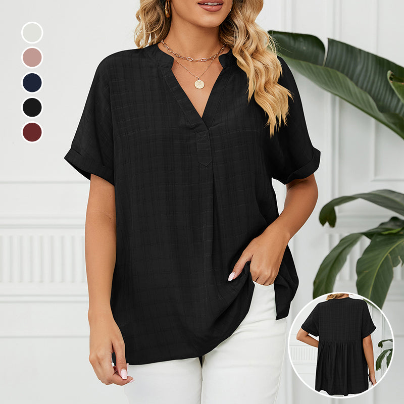 Thin V-neck Casual Shirt