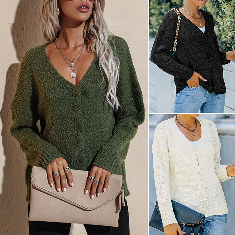 V-neck Knitted Cardigan