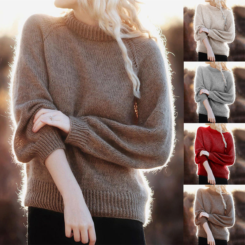 Mohair Solid Color Sweater