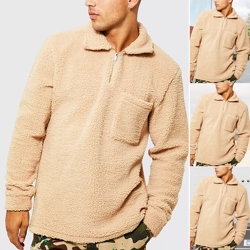 Mens Fuzzy Sherpa Pullover