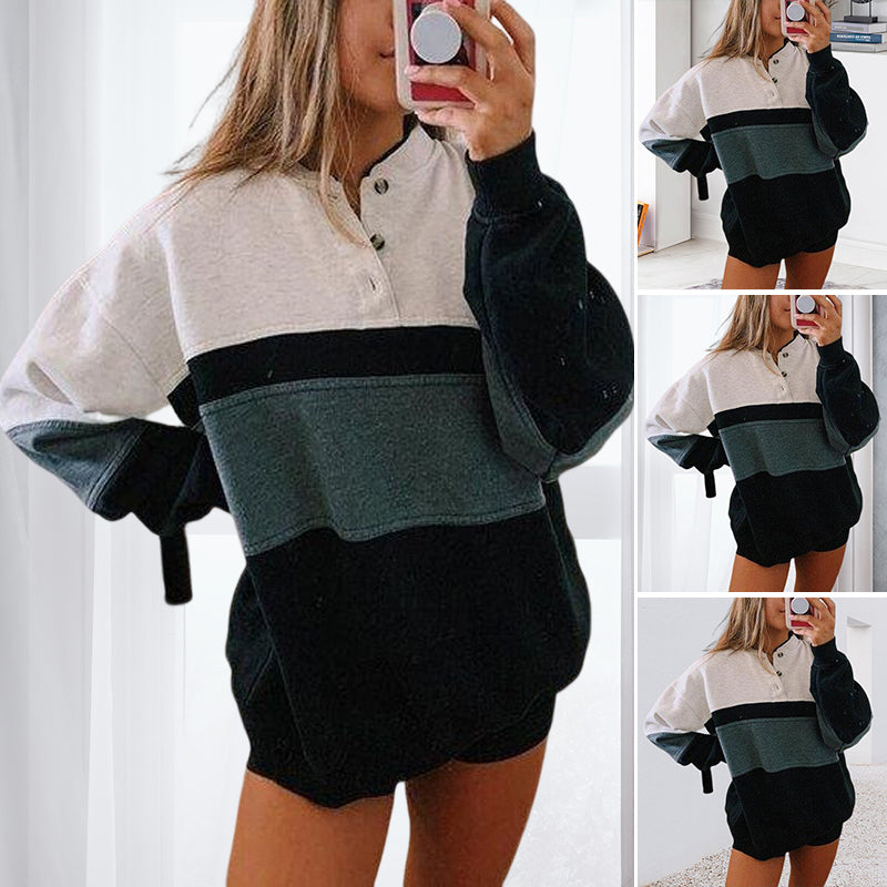 Crew Neck Stitched Sweatshirt