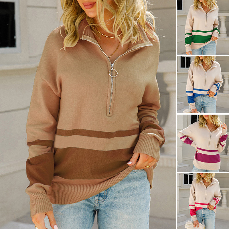 Pullover Knitted Long Sleeve Sweater