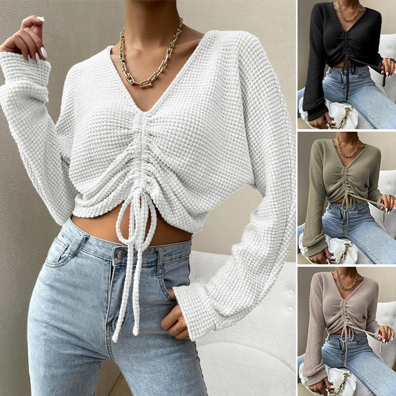 Knitted Drawstring T-shirt