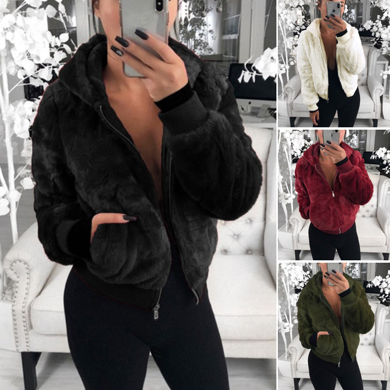 Hooded Plush Jacket