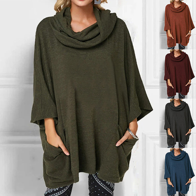 Casual Three-quarter Sleeve Loose Large Size Knitted Tops