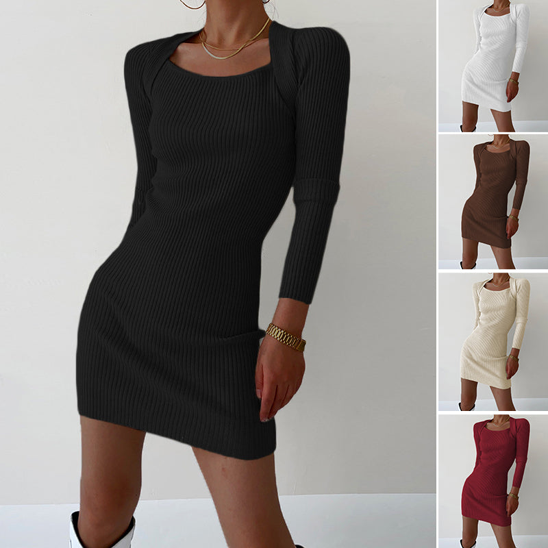 Square Neck Slim Dress