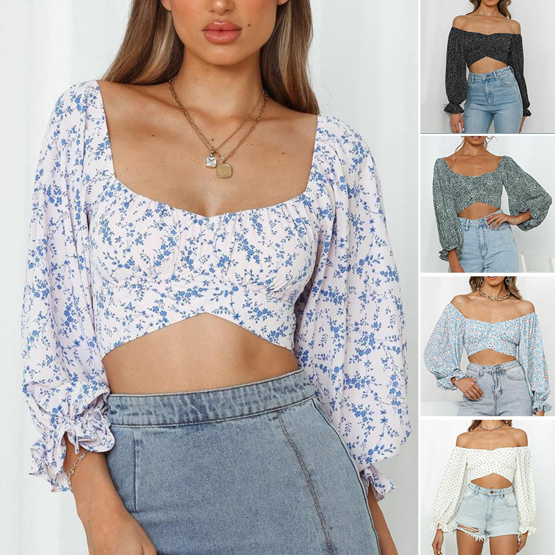 Off-the-shoulder Strappy Crop Top