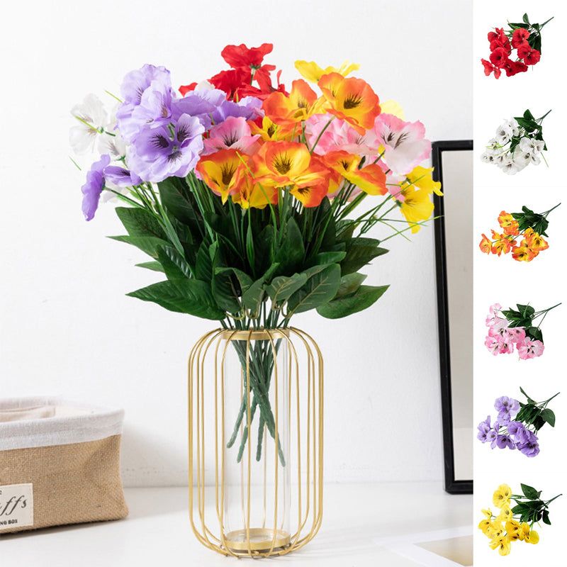 Outdoor Artificial Pansy Flowers