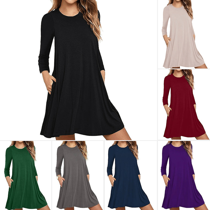 Long Sleeve Sweatshirt Travel Dress