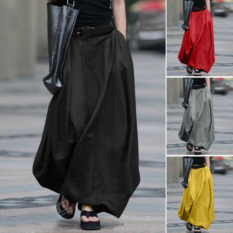 High Waist Slim All Match Long Dancing Skirt