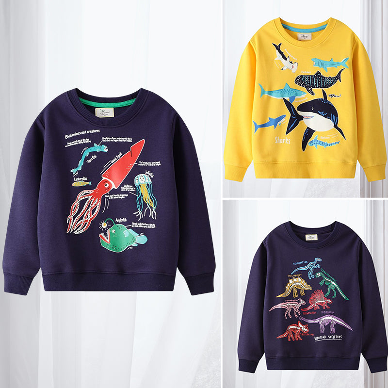 Luminous Round Neck Pullover Children's Sweatshirt