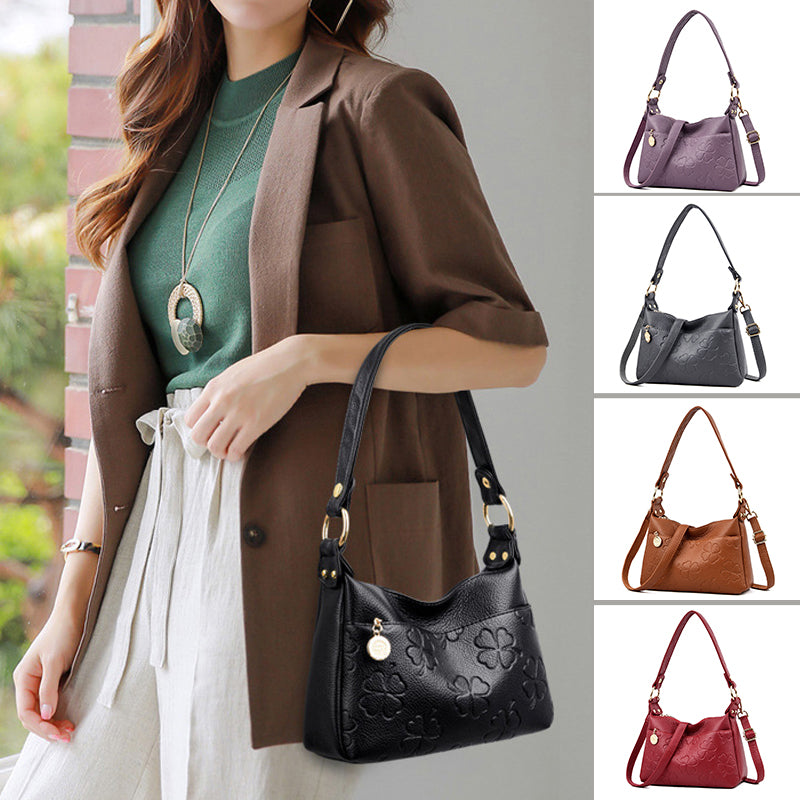 Lychee Embossed Shoulder Bag