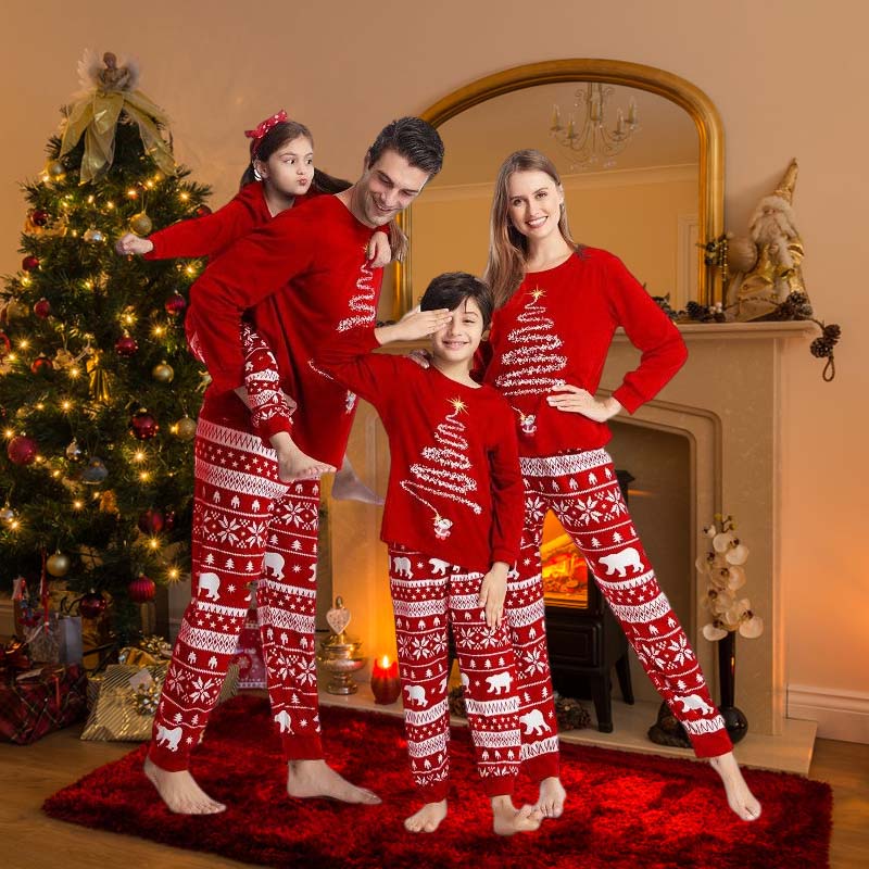 Christmas Print Parent-child Outfit