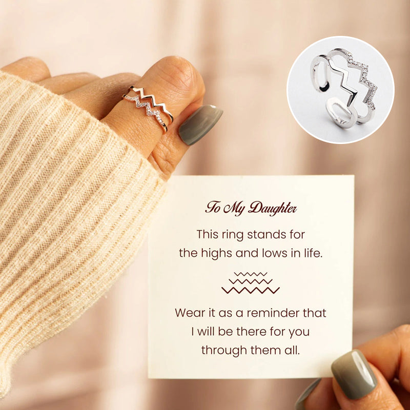 Double Diamond Wave Ring