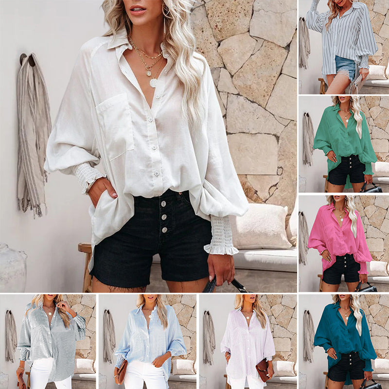 Beach Vacation Sunscreen Midi Stripe Shirt