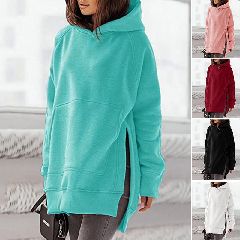 Long Sleeve Hooded Fleece Sweatshirt