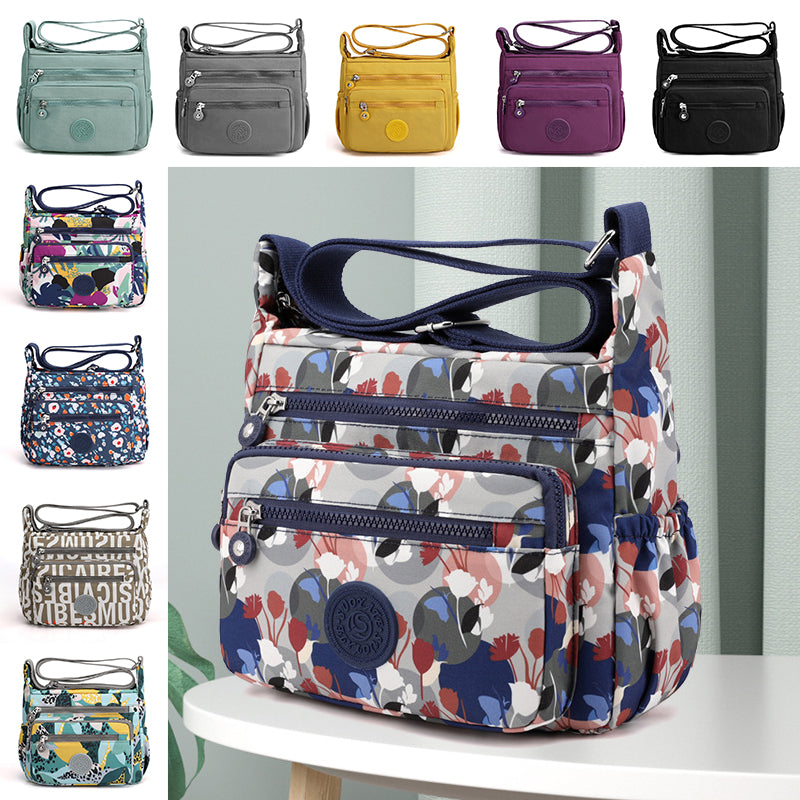 Printed Nylon Shoulder Bag