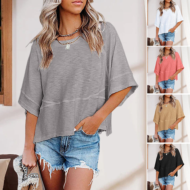 Paneled Flare Sleeve T-Shirt