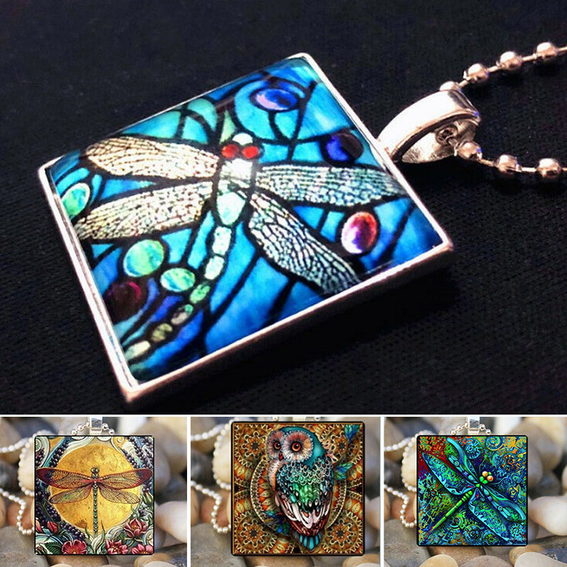 Insect Glass Pendant Necklace