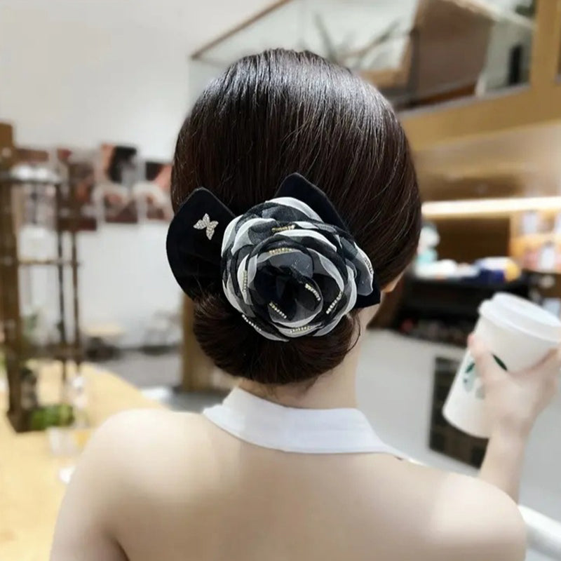 Exquisite Big Flower Deft Bun