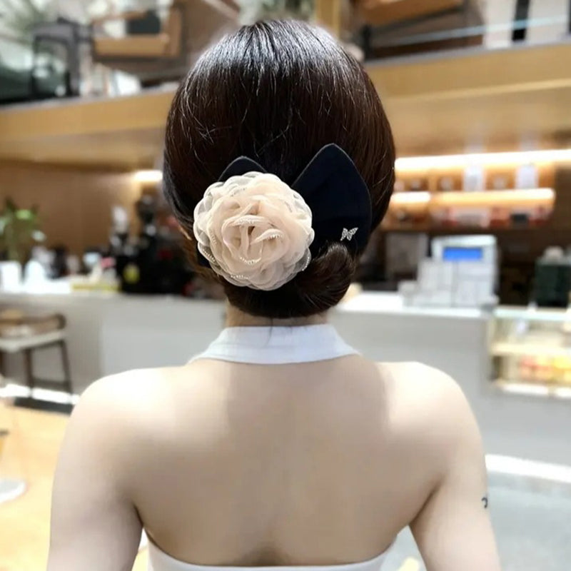 Exquisite Big Flower Deft Bun