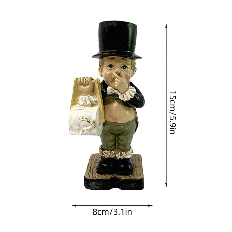 Gentleman Paper Towel Holder Decoration