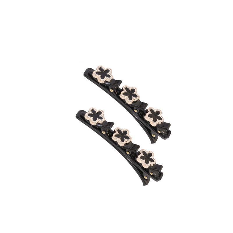 Sparkling Crystal Stone Braided Hair Clips