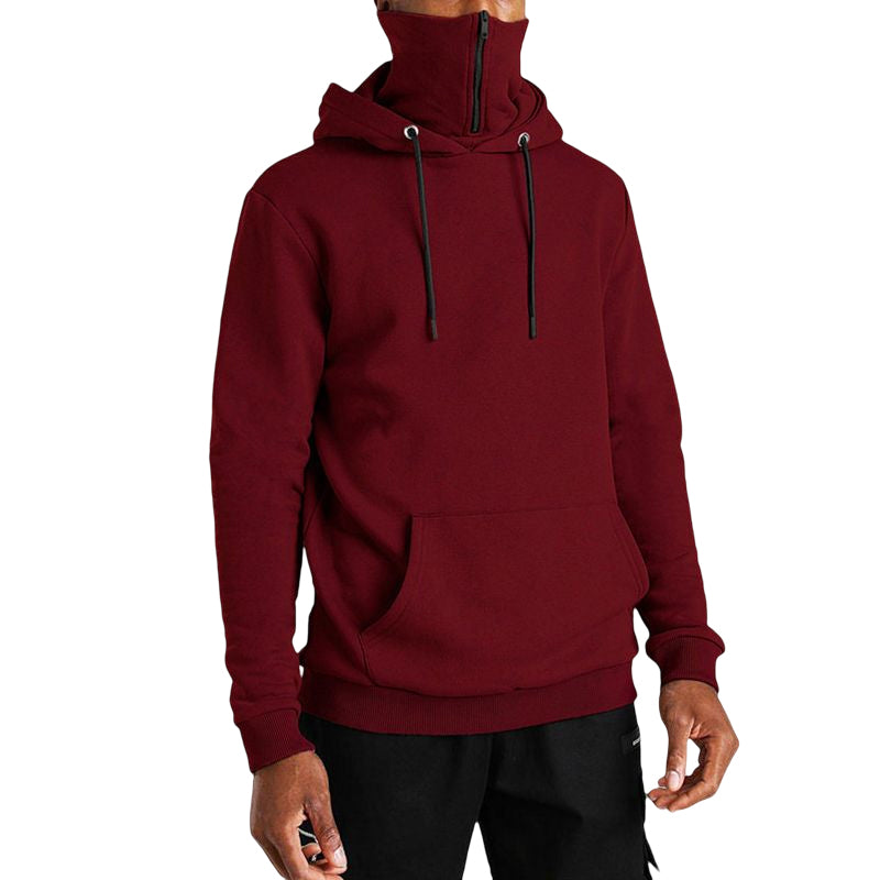 Hooded Face Mask Zip Sweatshirt
