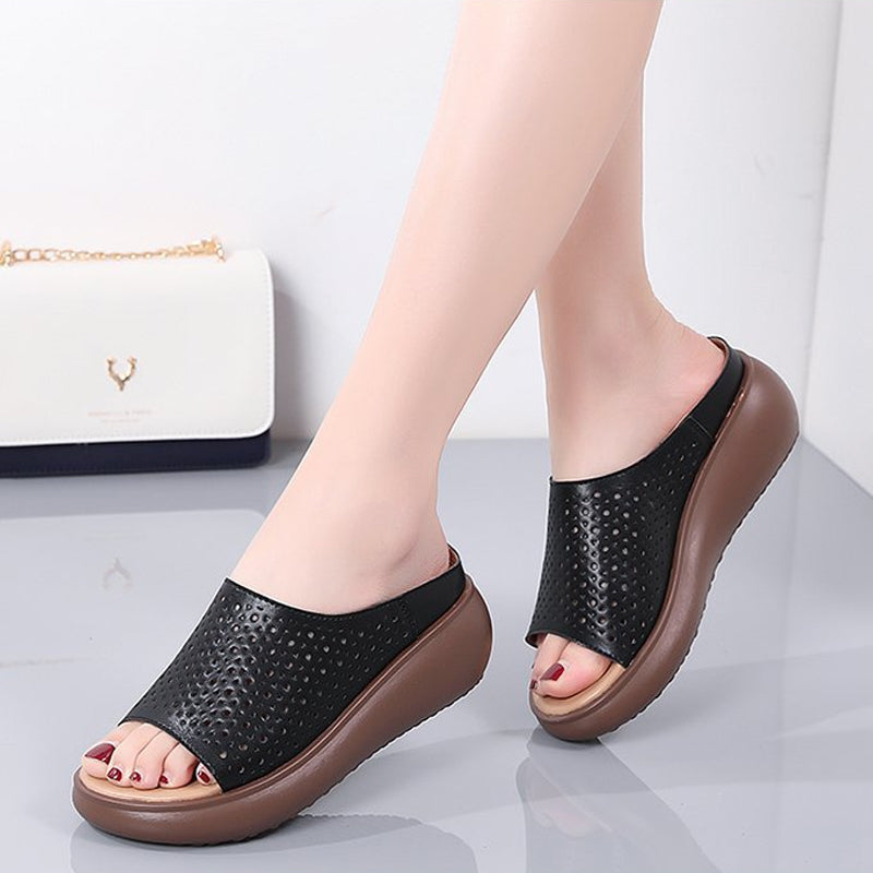 Cutout Platform Slippers