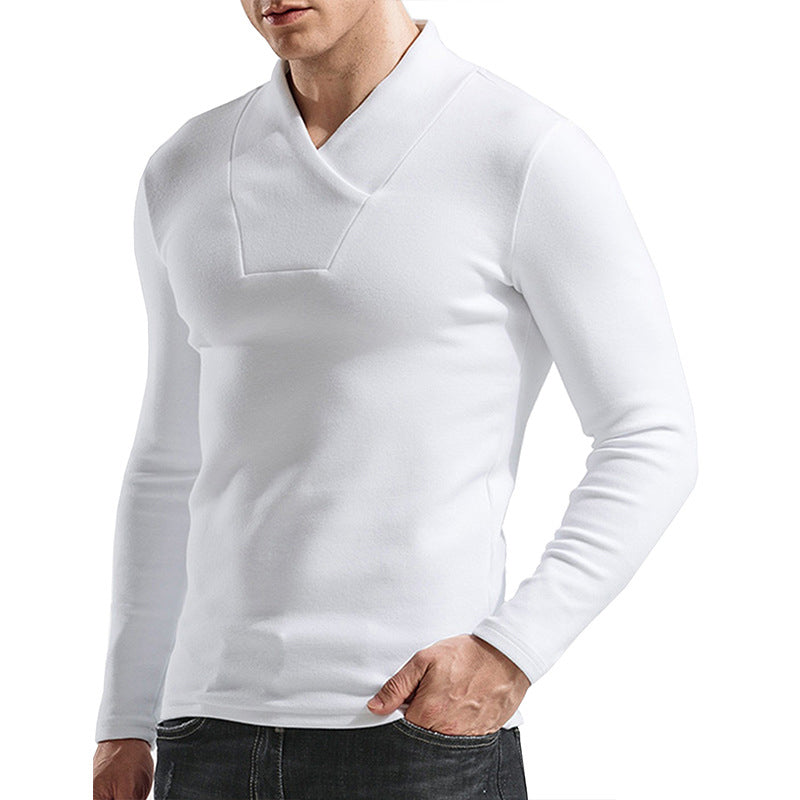 Men's autumn and winter warm bottoming shirt