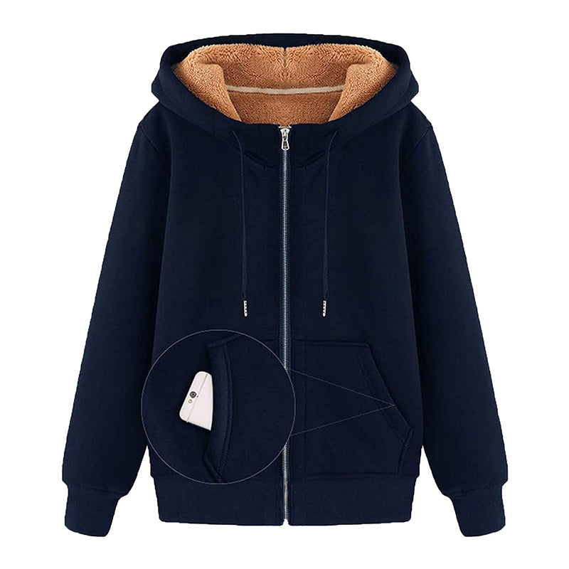 Hooded Zipped Fleece Jacket