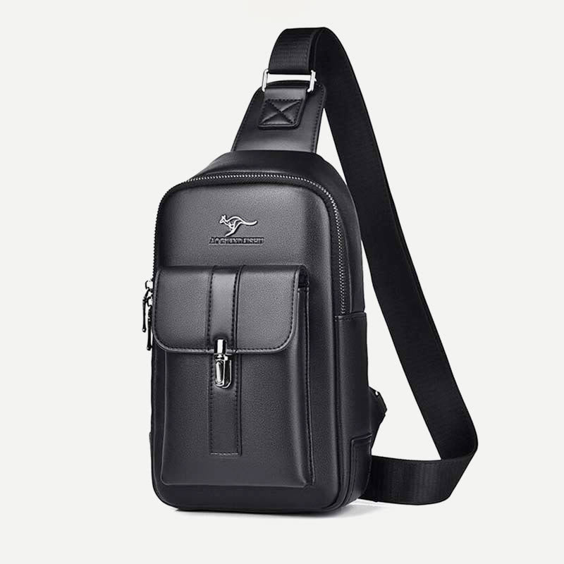 Sling Bag for Men Vintage Waterproof Leather Business Crossbody Bag