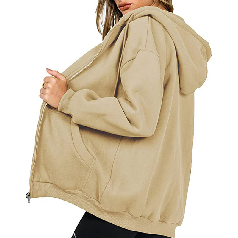 Zip Hooded Cardigan Jacket