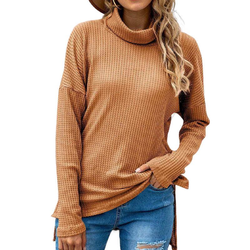 Turtleneck Loose Irregular Knitted Sweater