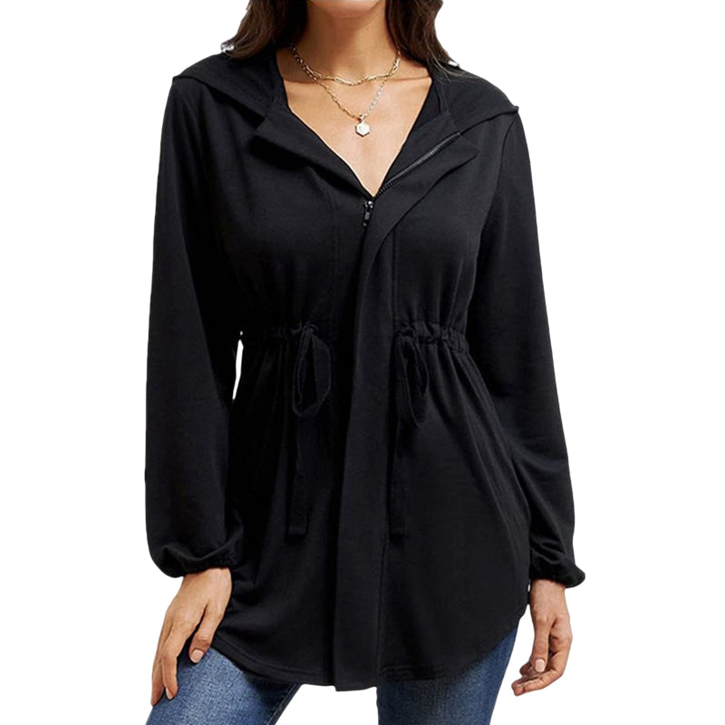 Belted Balloon Sleeve Jacket